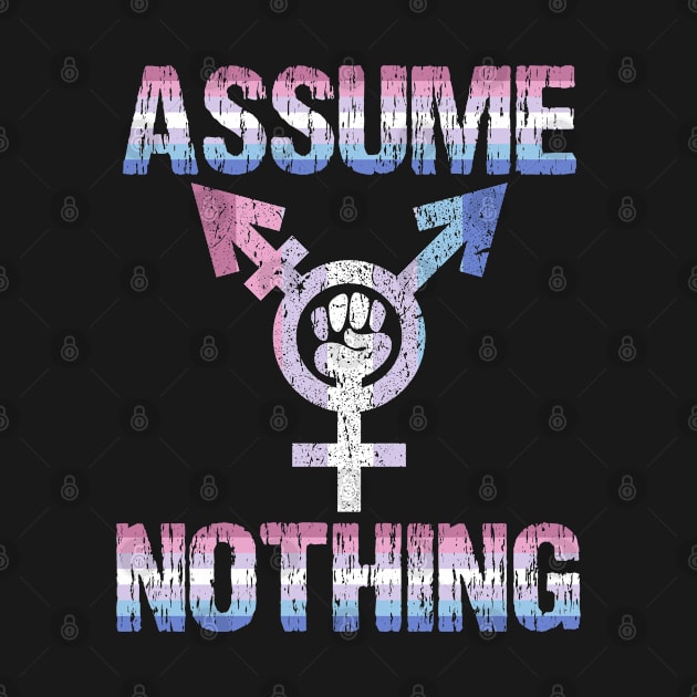 ASSUME NOTHING - Bi Gender Pride by ArtsyTshirts