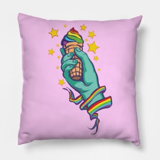 Statue of Liberty Ice Cream Cone Pride Pillow