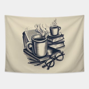 Coffee and Books Tapestry