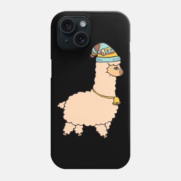 Cute Alpaca with a hat. Phone Case by theanimaldude