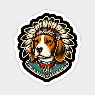 Beagle Native American Magnet