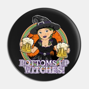 Bottoms Up Witches Pin