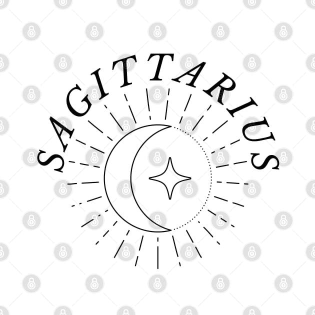 Sagittarius Sun Moon and Star by Susy Maldonado illustrations