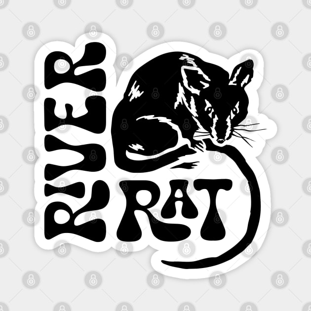 River Rat - Black Rat Magnet by Jill K Design