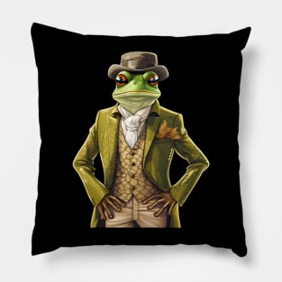 Frog Lovers Funny Gift Froggy Fashion Showdown Pillow