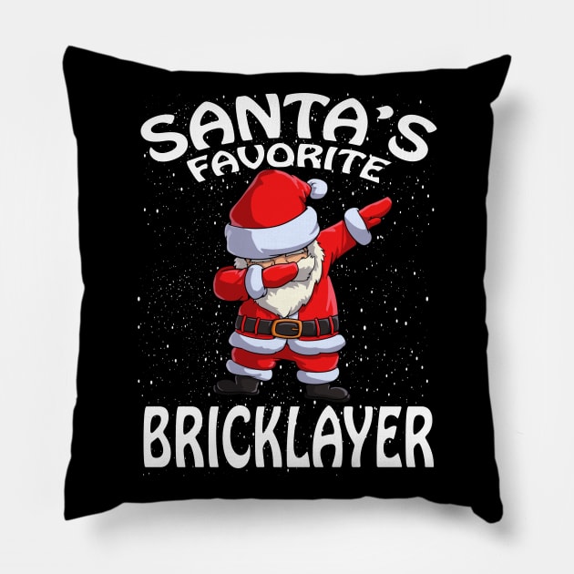 Santas Favorite Bricklayer Christmas Pillow by intelus