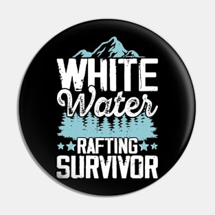 White Water Rafting Survivor T shirt For Women Pin