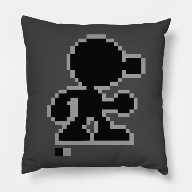 MR. GAME & WATCH Pixel Pillow by DavidSSTshirts