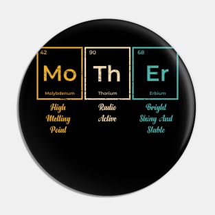 Womens Mother Periodic Table Elements of a Mother's Day Pin