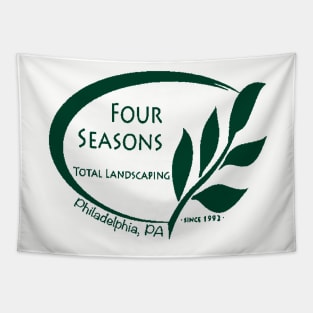 Four Seasons Total Landscaping Green Logo Tapestry