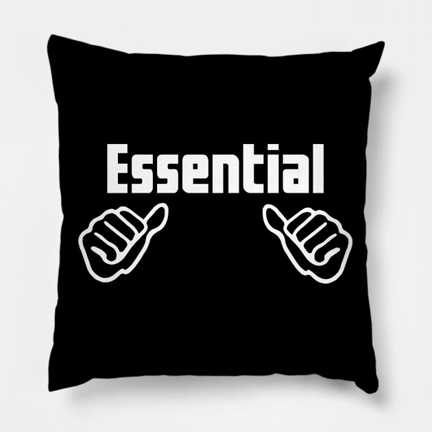 Essential Worker Pillow by ChuckDuncanArt