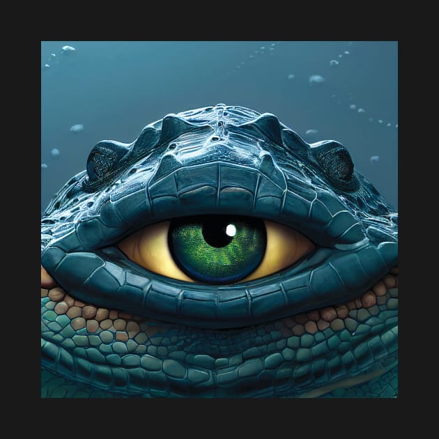 Crocodile Eye Art by Geminiartstudio