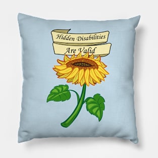 Hidden Disability Sunflower Pillow