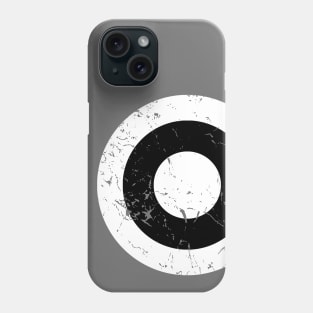 Distressed White and Black Roundel Phone Case