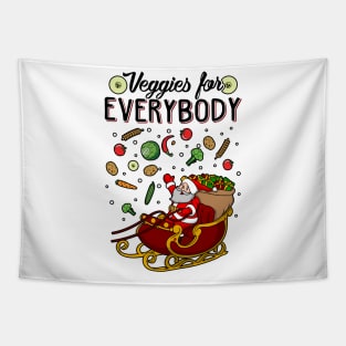 Veggies For Everybody Christmas Ugly Sweater Tapestry