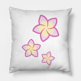 Pink Yellow Frangipani Pillow