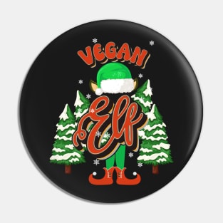 VEGAN ELF CHRISTMAS Pin