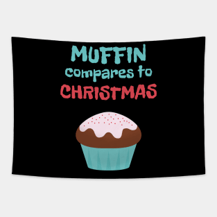 Christmas Pun Muffin Compares to Christmas Tapestry