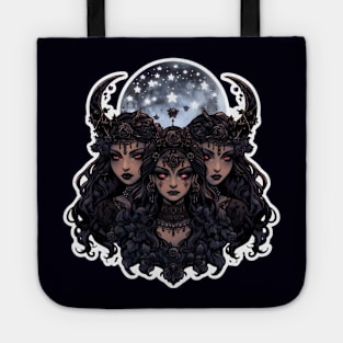 Dark Triple Moon Goddess Tote