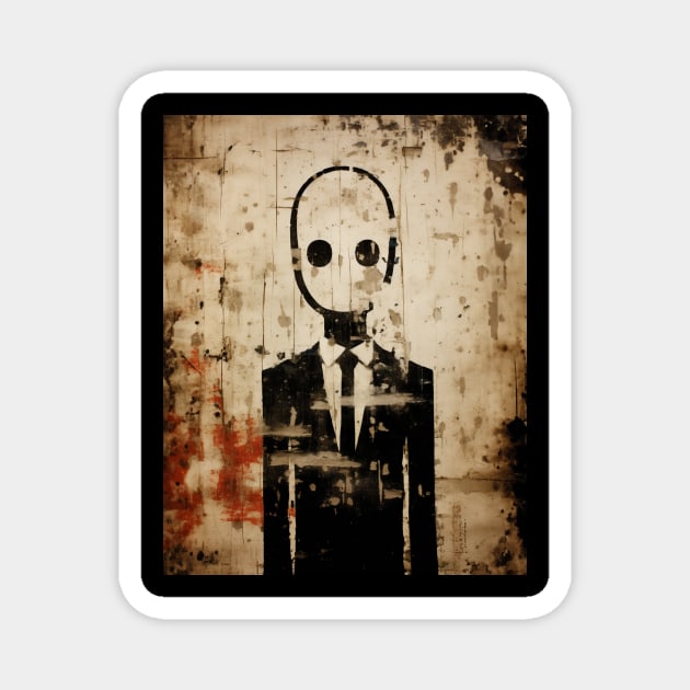 Slenderman Painting Art Magnet by Soulphur Media