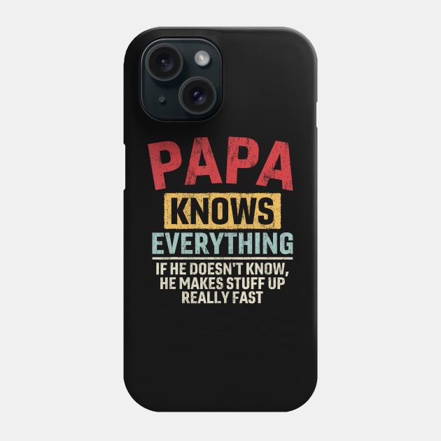 Papa Knows Everything Phone Case by Stewart Cowboy Prints