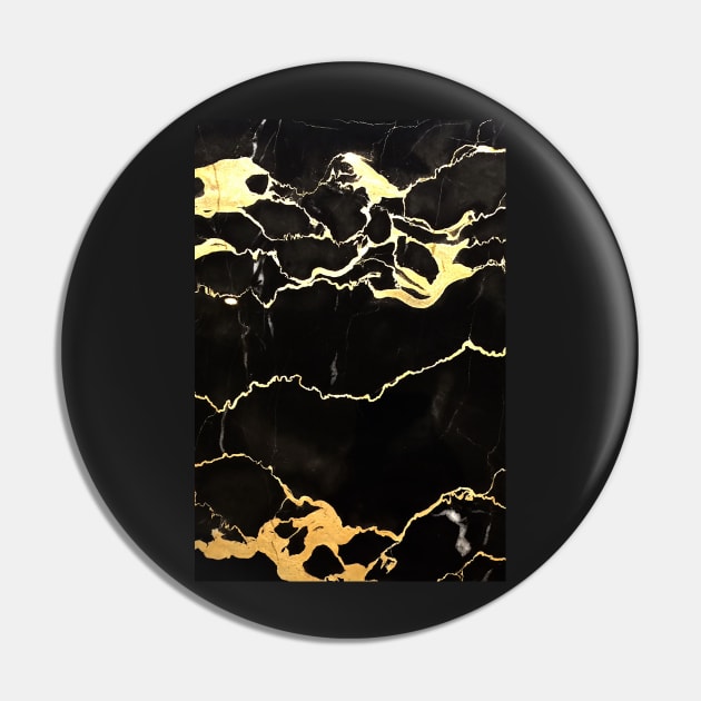 Black Gold Marble Pin by vintage-glow