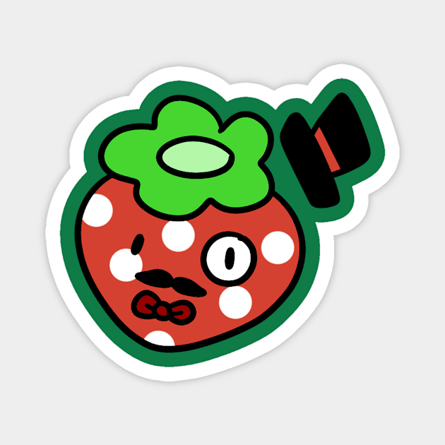 Fancy Strawberry Magnet by saradaboru