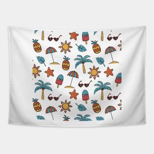 Palm trees and pineapples - Summer design Tapestry