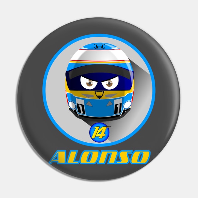 Fernando ALONSO_Helmet 2015 #14 Pin by Cirebox