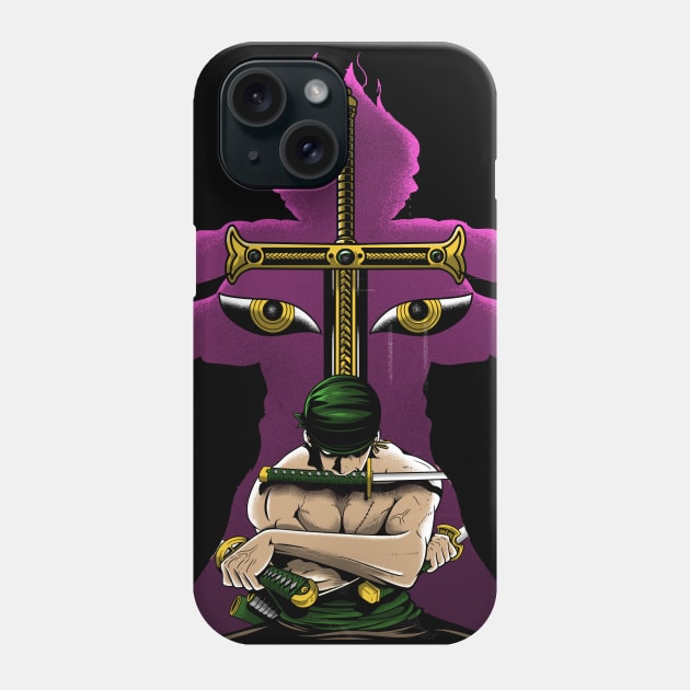 Roronoa Zoro Anime Illustration Phone Case by namanyastudios