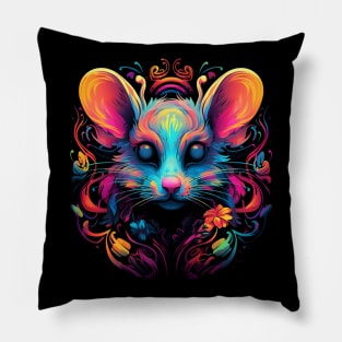 Neon Rodent #9 Pillow