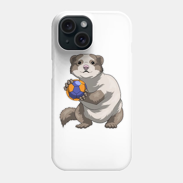 Ferret Handball player Handball Phone Case by Markus Schnabel