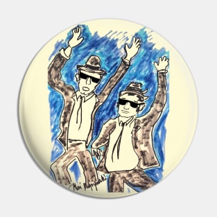 Dan Aykroyd and John Belushi The Blues Brothers Pin