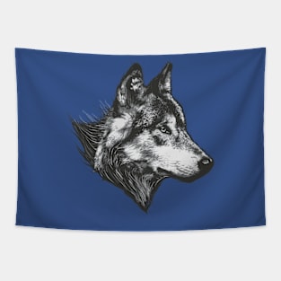 Wolf Wolf Head Beautiful Motif Tapestry