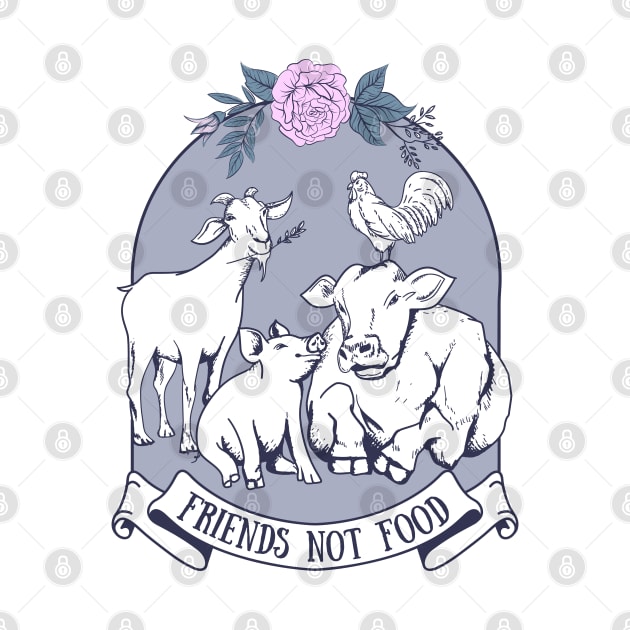 Friends Not Food Vegan Gift by BadDesignCo