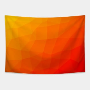 Hot Orange Desert Sunrise Geometric Vector Pattern Tapestry