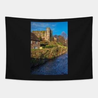 Brecon Castle Above The River Honddu Tapestry