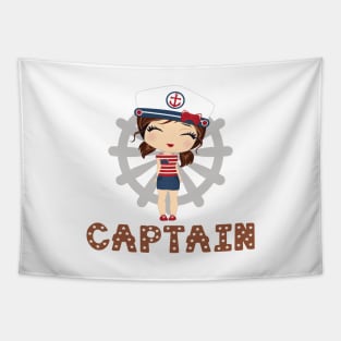 Captain girl (brown) Tapestry