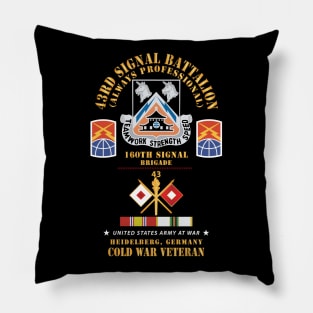 43rd Signal Bn, 160th Signal Brigade, Heidelberg, Germany w COLD SVC X 300 Pillow