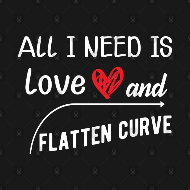 Flattening the Curve - All I need is love and flatten curve by KC Happy Shop