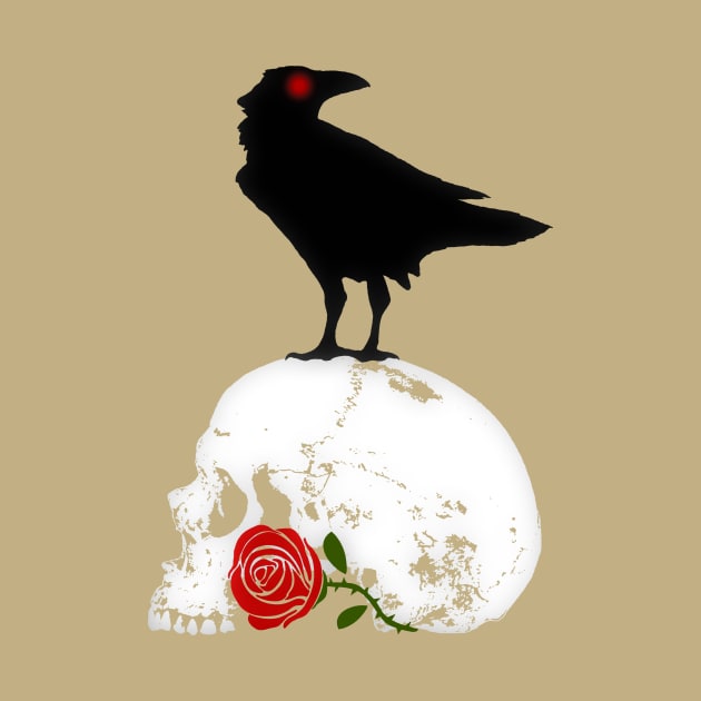 The Raven and the Red Rose by RawSunArt