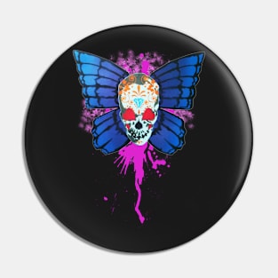 Butterfly sugar skull Pin