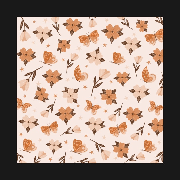 Flowers and butterfles pattern by dreaminks