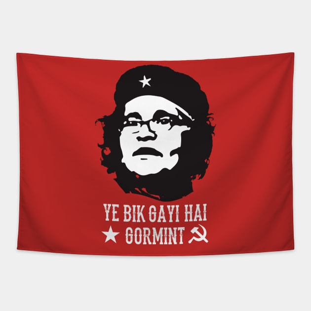 Ye Bik Gayi Hai Gormint Indian Pakistani Political Satire Tapestry by alltheprints