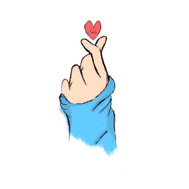 K-pop Finger heart! - Finger Heart Sign - T-Shirt | TeePublic