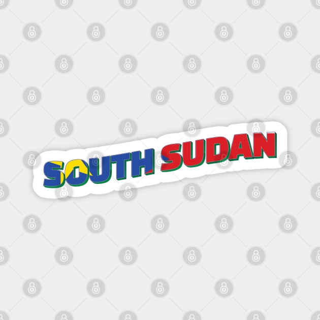 South Sudan Vintage style retro souvenir Magnet by DesignerPropo