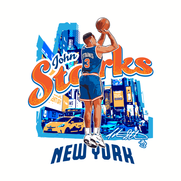 John Starks vintage style Tee T-shirt by goderslim