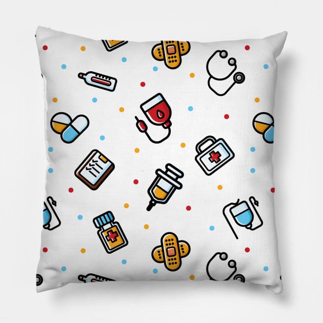 Nurse Pattern Pillow by aquariart