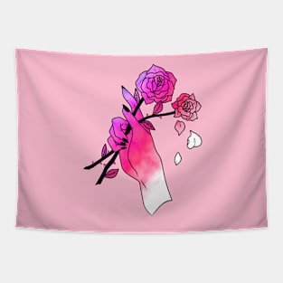 hand & rose Tapestry