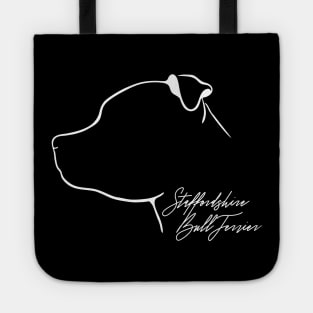 Proud Staffordshire Bull Terrier profile dog lover Tote